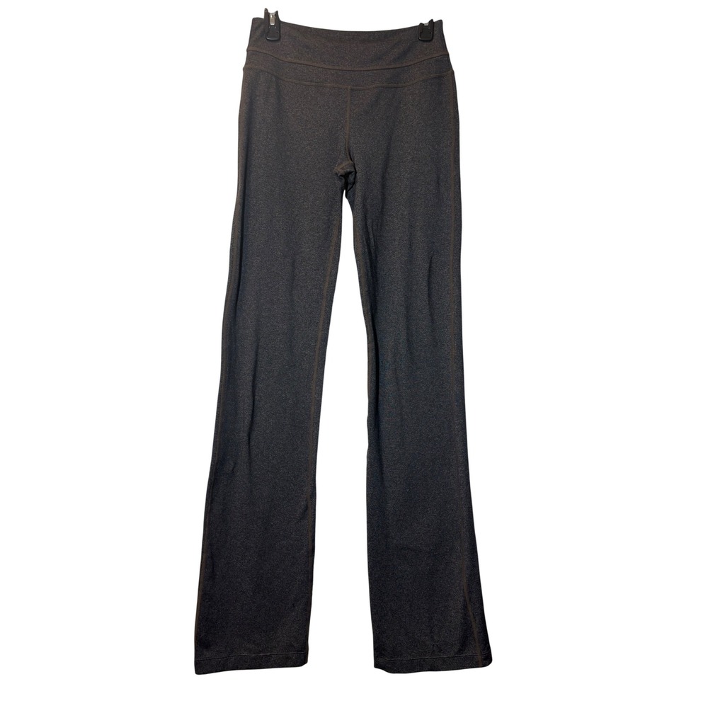 Prana Women Small Tall Inseam Yoga Pants Charcoal Gray Heathered Bootcut Active